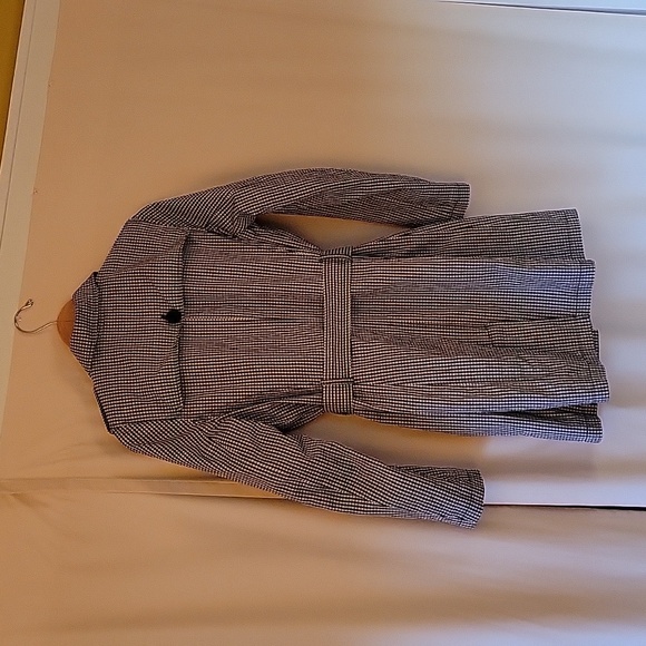 Lands End Black and White Checker Raincoat - Picture 5 of 8